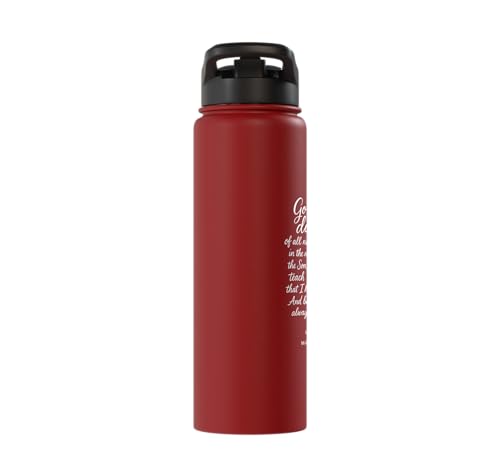 Go Make Disciples Matthew 28: 19 20 Bible Verse Scripture Stainless Steel Insulated Water Bottle - color: Red