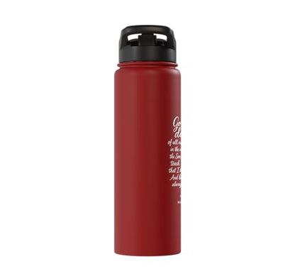 Go Make Disciples Matthew 28: 19 20 Bible Verse Scripture Stainless Steel Insulated Water Bottle - color: Red