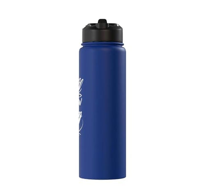 Be Still and Know That I Am God Psalm 46:10 | Christian Gift Stainless Steel Insulated Water Bottle - color: Royal Blue