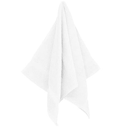 Monogrammed Hand Towel, Personalized Gift, 16 x 30 Inches - Set of 2 - Silver Embroidered Towel - Extra Absorbent 100% Turkish Cotton- Soft Terry Finish - For Bathroom, Kitchen and Spa- Script P White