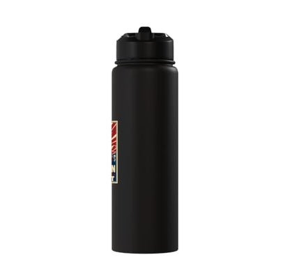 Sermon On The Mount Christian Faith Scripture Stainless Steel Insulated Water Bottle - color: Black