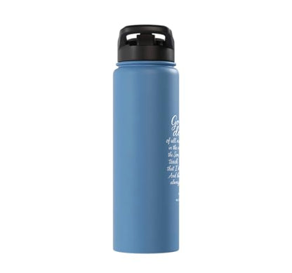 Go Make Disciples Matthew 28: 19 20 Bible Verse Scripture Stainless Steel Insulated Water Bottle - color: Light Blue