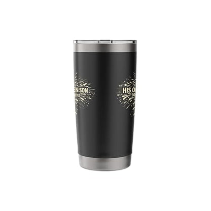 For God So Loved The World Word Cloud Bible Verse Cross Stainless Steel Insulated Tumbler