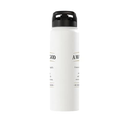 Men's Christian Man Of God Jesus Christ Faith Based Gifts Stainless Steel Insulated Water Bottle