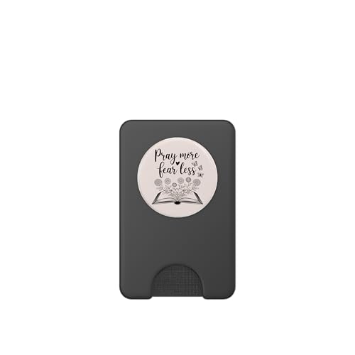 Christian Pray More Fear Less PopSockets PopWallet for MagSafe - style: Magnetic PopWallet