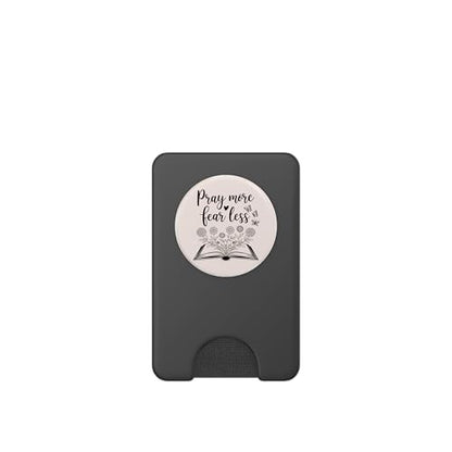 Christian Pray More Fear Less PopSockets PopWallet for MagSafe - style: Magnetic PopWallet