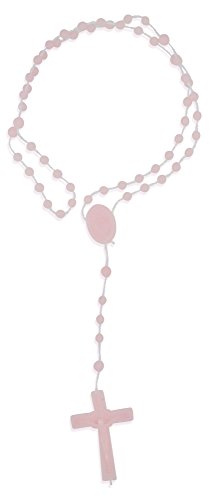 Vatican Imports Plastic Economy Rosary | 10 Bright Colors | Perfect for Camps, Groups and Retreats | Made in Italy | Christian Prayer Accessories - color: Pink