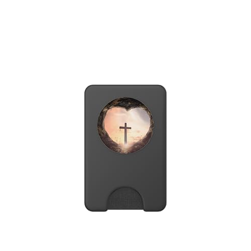 Jesus Christ Cross Sunrise Heaven Heart PopSockets PopWallet for MagSafe - style: Magnetic PopWallet