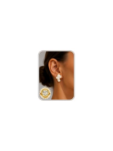 S925 Sterling Silver Flower Statement Earrings For Women Trendy - color: small cloud