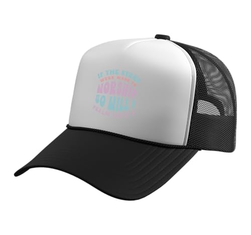 Christian Faith If Stars were Made to Worship Bible Verse Trucker Hat with Adjustable Mesh Back - color: Black/White