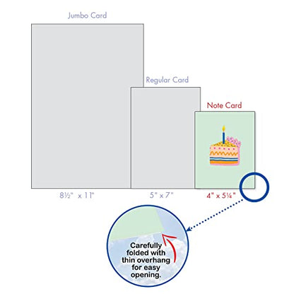 Best Card Co 20 Mini Birthday Boxed Notecards Cakes AM9274BDG-B2x10 - style: Happy Cakes