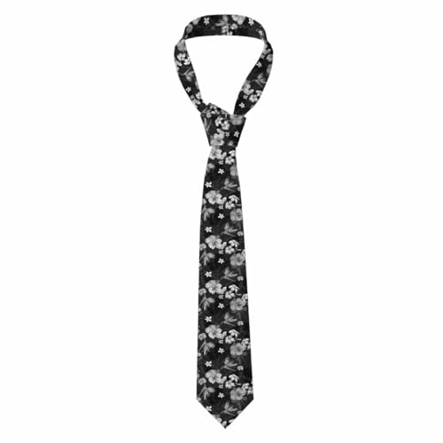funny Ties for Men Business Novelty Men's Neckties for Festival Holiday Party Valentine's Day Wedding Christmas - color: Tropical Hibiscus Flowers
