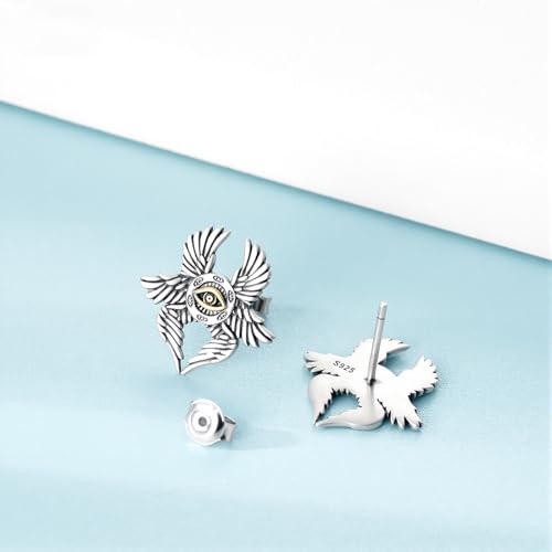 Seraphim Earrings Sterling Silver, Seraphim Biblically Accurate Angels Earrings Christian Angel Gifts for Men