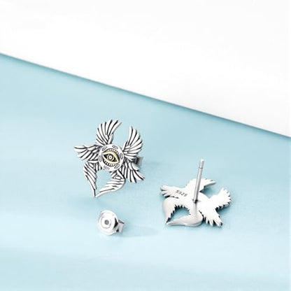 Seraphim Earrings Sterling Silver, Seraphim Biblically Accurate Angels Earrings Christian Angel Gifts for Men