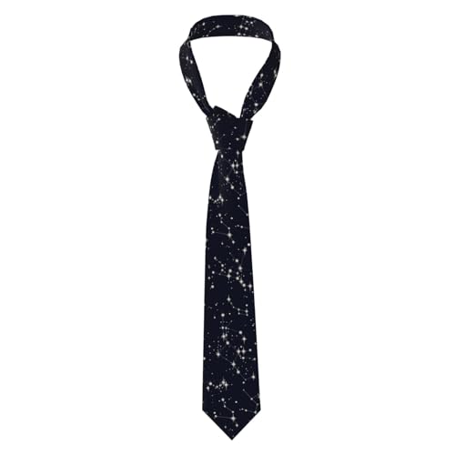 Men's Neckties, Novelty Printed Skinny Tie for Work Casual Party - color: Galaxy Starry