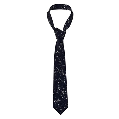 Men's Neckties, Novelty Printed Skinny Tie for Work Casual Party - color: Galaxy Starry