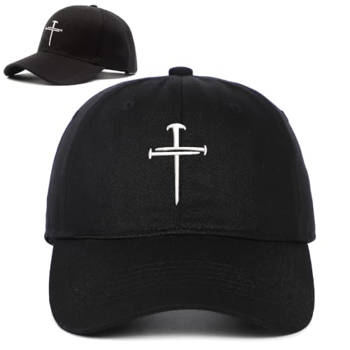 Black Baseball Cap Snapback hat for Men Snap Pack Hip Hop Mens Hat - color: 3 Crucifixion
