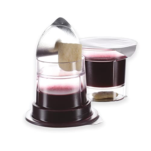 Simply Communion Prefilled Communion Cups 1600 Count | Concord Grape Juice & Bread | Tray & Seatback Pew Compatible | Easy-Open - size: 1,600 - Box