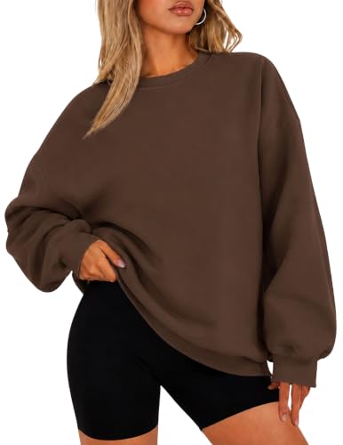 Womens God Is Good Christian Sweatshirt Oversized Crewneck Fleece Pullover - color: Brown-p, size: Small