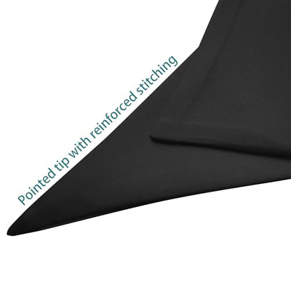 Premium Choir V Stole - Solid Color - Satin - Unisex - color: Black