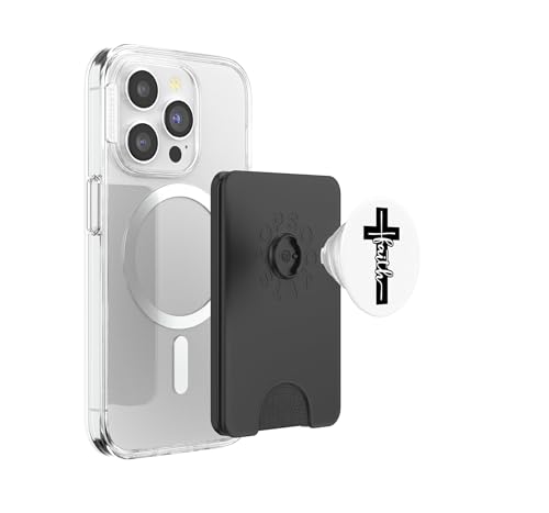 Christian Inspirational Pop Socket - Jesus Cross and Faith PopSockets PopWallet for MagSafe - style: Magnetic PopWallet