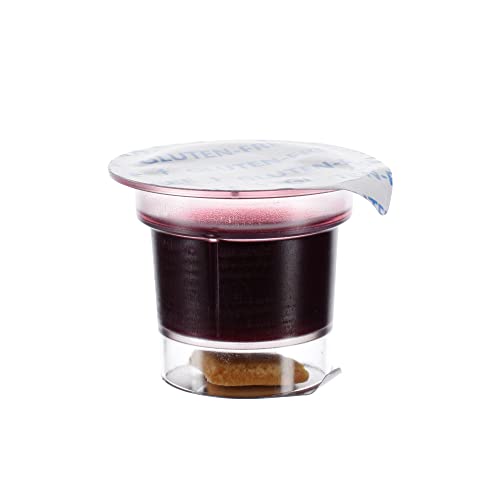 Simply Communion Cups Bagged Gluten-Free 100 Count | Prefilled Concord Juice & Gluten-Free Bread | Individually Sealed, Easy-Open | Ready-to-Serve for Church, Home & Ministry