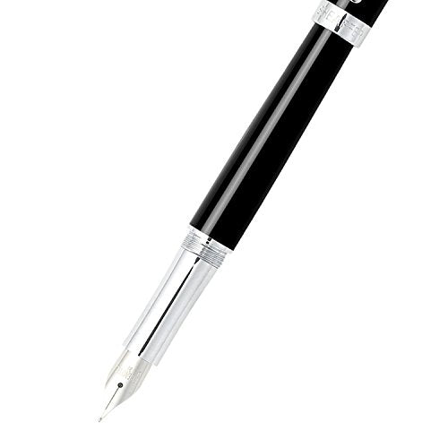 Sheaffer Intensity Onyx Fountain Pen with Chrome-Plated Trim and Medium Nib - color: Onyx, style: Fountain Pen, Medium Nib