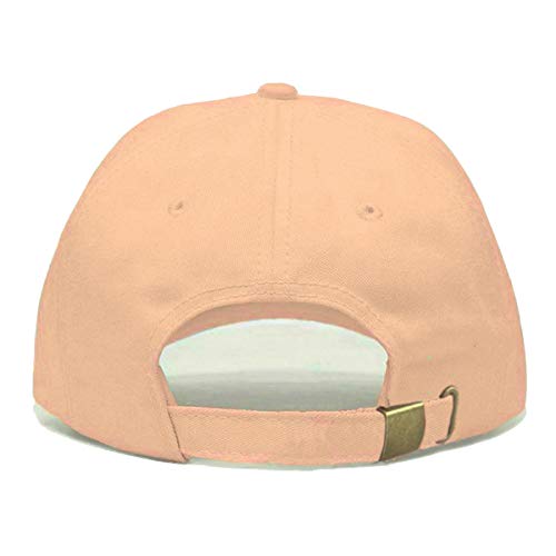 Faith is Greater Than Fear Baseball Hat, Embroidered Dad Cap, Unstructured Adjustable Strap Back (Multiple Colors) - color: Peach