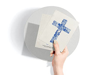 Twigs Paper Christian Cross Greeting Cards, 12 Blank Note Cards - color: Christian Cross, size: 12-Count