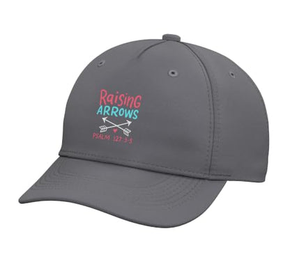 Raising Arrows - Christ Christian Psalm Bible Verses Adjustable Baseball Hat - color: Slate Grey