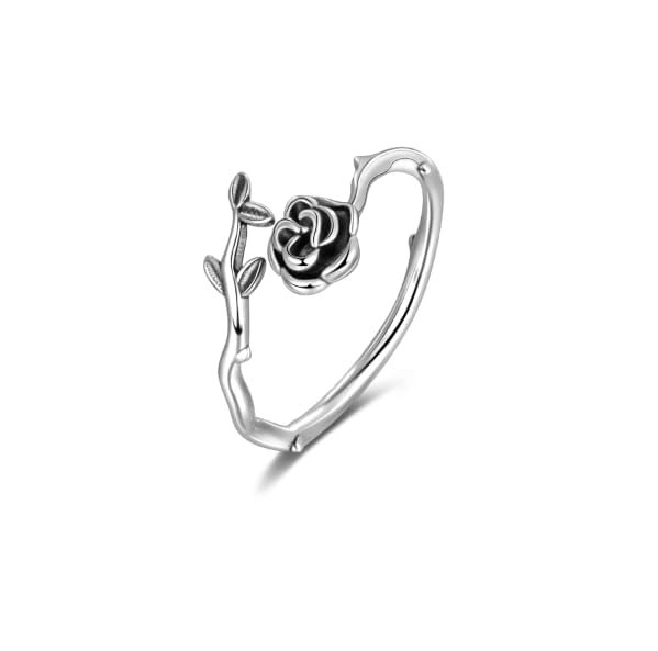 925 Sterling Silver Celtic Knot Open Adjustable Ring for Women Size 4-7 - color: Rose Ring