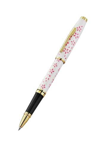 Cross Coventry Cherry Blossom Pearl White Rollerball Pen, Black Ink - color: Pink
