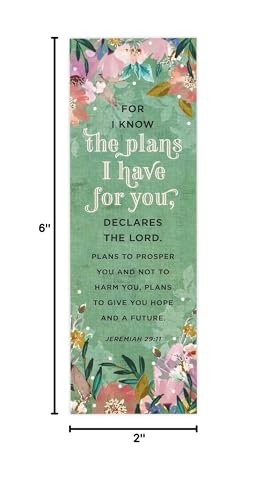 Salt & Light, Jeremiah 29:11 for I Know The Plans Floral Bookmarks, 2 x 6 inches, 25 Bookmarks - style: I Know The Plans