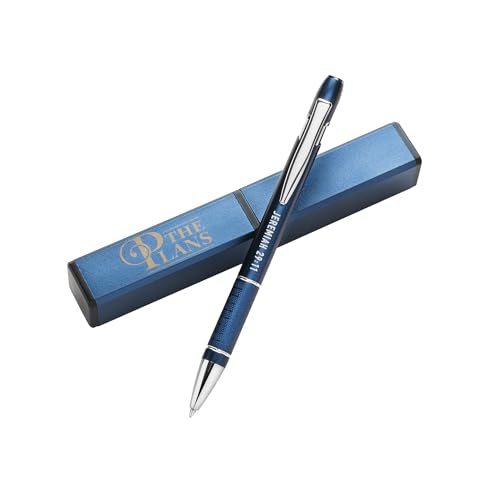 Christian Art Gifts I Know the Plans Blue Ballpoint Pen with Gift Box - color: Blue/The Plans, size: 1 Count (Pack of 1)