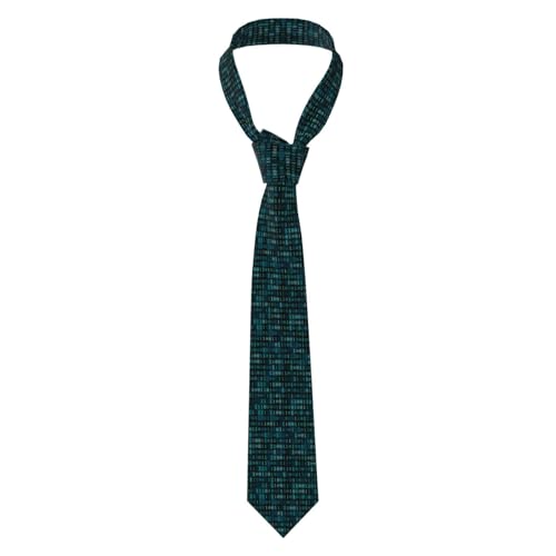 Men's Neckties, Novelty Printed Skinny Tie for Work Casual Party - color: Code