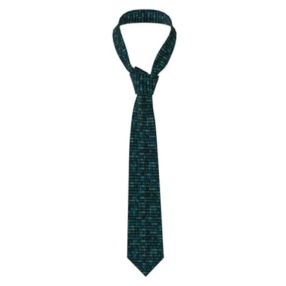 Men's Neckties, Novelty Printed Skinny Tie for Work Casual Party - color: Code