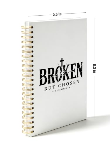 Broken But Chosen Christian Bible Journal Notebook for Women Men - color: broken but chosen