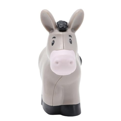 Fisher-Price Replacement Part for Collectible Little People Noah's Ark Zoo Safari Jungle Animals Playset JLV11 - Replacement Light Gray Donkey Figure