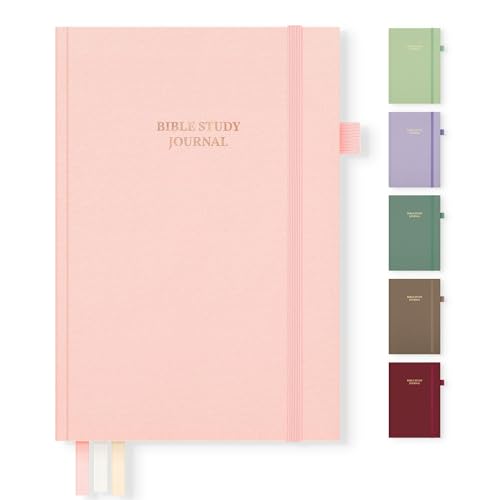 Verveorig Bible Study Journal & Notebook for Women and Men, 7.1" x 10.4" - color: Light Pink, size: B5 ( 7" x 10.2" )