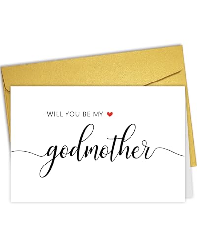 Nchigedy Will You Be My Godmother Card, Godmother Proposal Card, Godmother Request Asking Card for Women, Godmother Proposal Gift from Godchild - color: #1