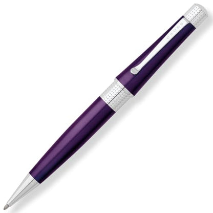 Cross Beverly Refillable Ballpoint Pen, Medium Ballpen, Includes Premium Gift Box - Deep Purple Lacquer - color: Purple, style: Ballpoint Pen