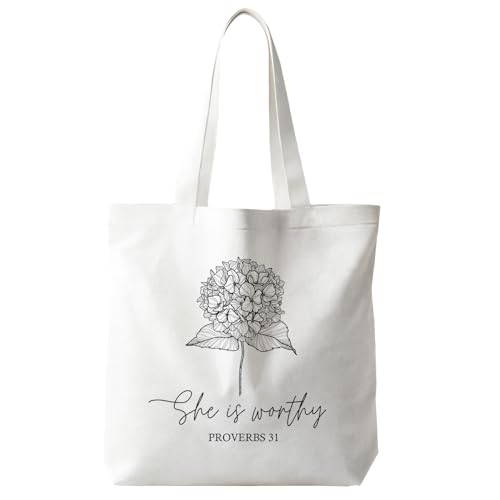 JINYO Christian Canvas Tote Bag, Bible Tote Bags for Women - color: Christian Tote Bag-a