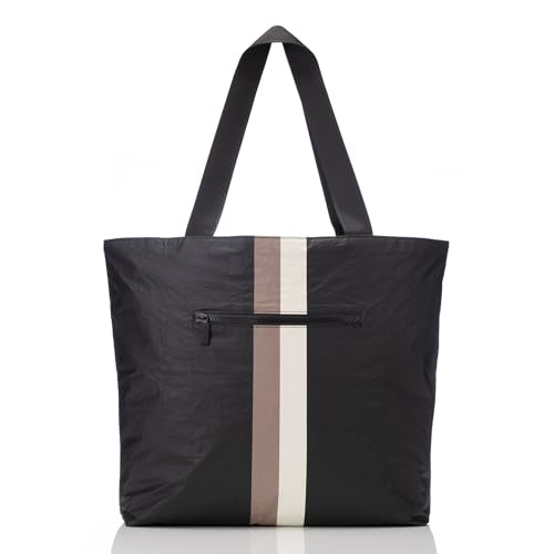 ALOHA Collection Day Tripper Tote | Lightweight, Packable, and Splash-Proof Beach Tote Bag | Easy to Clean - color: Caffe on Black, size: One Size - Day Tripper Tote