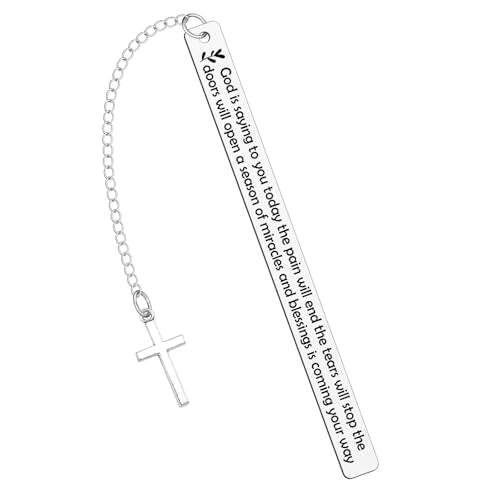 Inspirational Christian Bookmarks Gifts Bible Verse Bookmarks Gift for Book Lovers Religious Metal Bookmark for Women Friends First Communion Graduation Retirement Gifts - color: Religious Bookmark 14