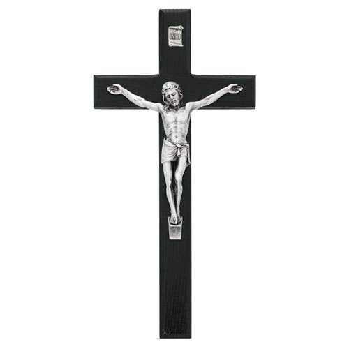 10 Black/Silver Crucifix"