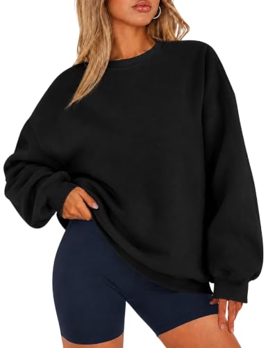 Womens God Is Good Christian Sweatshirt Oversized Crewneck Fleece Pullover - color: Black-p, size: Large