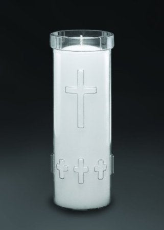 Cathedral 7 Day Sanctuary Candle in Unbreakable Plastic Candle Divine Presence - 24 Pieces