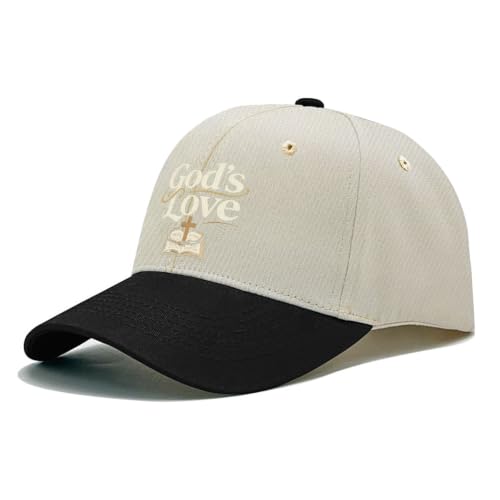 God's Love Bible Verse Christian Religious Graphic for Women Classic Washed Distressed Baseball Caps