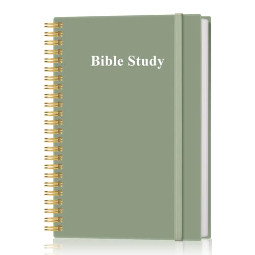 Heveboik Bible Study Journal/Notebook – Church Notes Notebook – Note Taking & Journaling Kit, 5.8" x 8.5", Green - color: Green