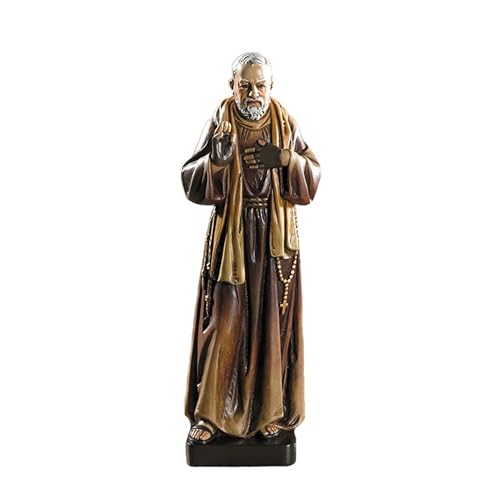 Avalon Gallery Catholic Saints Figurine - Toscana Collection Religious Statue, 8" H, Saint Pio - color: Saint Pio